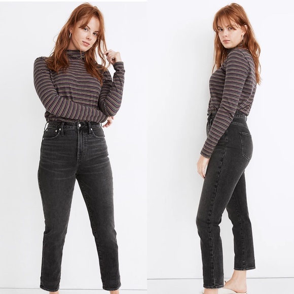 MADEWELL Highwaisted Washed Out Black Jeans - Picture 2 of 10